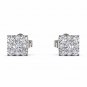 Solid 925 Sterling Silver 0.50 Ct Round Cut Diamond Stud Earrings HI I2