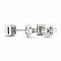 Solid 925 Sterling Silver 0.50 Ct Round Cut Diamond Stud Earrings HI I2