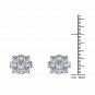 Solid 925 Sterling Silver 0.50 Ct Round Cut Diamond Stud Earrings HI I2