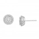 Solid 10k White Gold 0.50 Ct Round Cut Diamond Stud Earrings HI I2 Solid 10k White Gold 0.50 Ct Round Cut Diamond Stud Earrings HI I2