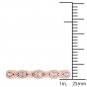 Genuine 10K Rose Gold 0.06 Ct Round Cut Diamond Wedding Band