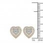 10k Yellow Gold 0.33 Ct Brilliant Round Cut Diamond Heart Shaped Earrings