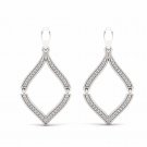 S925 Sterling Silver 0.20Ct Natural Round Cut Diamond Dangle Earrings HI I2 S925 Sterling Silver 0.20Ct Natural Round Cut Diamond Dangle Earrings HI I2