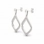 S925 Sterling Silver 0.20Ct Natural Round Cut Diamond Dangle Earrings HI I2