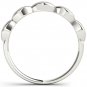 Genuine 10K White Gold 0.12 Ct Brillant Round Cut Diamond Wedding Band