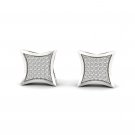10k White Gold 0.15 Ct Brilliant Round Cut Diamond Cluster Stud Earrings I2 10k White Gold 0.15 Ct Brilliant Round Cut Diamond Cluster Stud Earrings I2