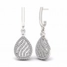 S925 Sterling Silver 0.33Ct Natural Diamond Drop-Shaped Dangle Earrings S925 Sterling Silver 0.33Ct Natural Diamond Drop-Shaped Dangle Earrings