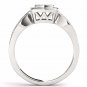 14k White Gold 0.25 Ct Round Cut Diamond Cluster Halo Engagement Ring HI I2 Size