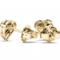 Natural 10k Yellow Gold 0.10 Ct Round Cut Diamond Fashion Heart Earrings HI I2