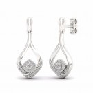 S925 Sterling Silver 0.20Ct Natural Round Diamond Drop-Shaped Earrings S925 Sterling Silver 0.20Ct Natural Round Diamond Drop-Shaped Earrings