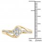 0.33 Ct 10K Yellow Gold Natural Round Cut Diamond Engagement Ring HI