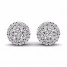 S925 Sterling Silver 0.25Ct Natural Diamond Double Halo Stud Earrings I2 S925 Sterling Silver 0.25Ct Natural Diamond Double Halo Stud Earrings I2