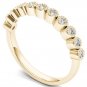 10K Yellow Gold 0.12 Ct Brillant Round Cut Diamond Wedding Band