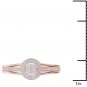 14k Rose Gold 0.20 Ct Natural Round Cut Diamond Cluster Halo Engagement Ring HI