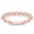 10K Rose Gold 0.12 Ct Brillant Round Cut Diamond Wedding Band 10K Rose Gold 0.12 Ct Brillant Round Cut Diamond Wedding Band