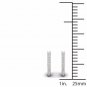 S925 Sterling Silver 0.20Ct Natural Diamond  Hoop Earrings HI
