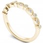 0.06 Ct 10K Yellow Gold Brillant Round Cut Diamond Wedding Band