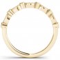 0.06 Ct 10K Yellow Gold Brillant Round Cut Diamond Wedding Band