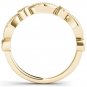 Solid 10K Yellow Gold 0.10 Ct Round Cut Diamond Wedding Band