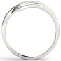 Solid 10k White Gold 0.1 Ct Round Cut Diamond Fashion Engagement Ring HI I2