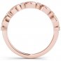 Genuine 10K Rose Gold 0.10 Ct Round Cut Diamond Wedding Band