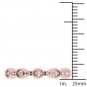 Genuine 10K Rose Gold 0.10 Ct Round Cut Diamond Wedding Band