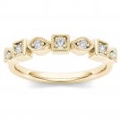 Genuine 10K Yellow Gold 0.10 Ct Brillant Round Cut Diamond Wedding Band Genuine 10K Yellow Gold 0.10 Ct Brillant Round Cut Diamond Wedding Band