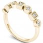 Genuine 10K Yellow Gold 0.10 Ct Brillant Round Cut Diamond Wedding Band