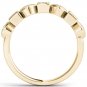 Genuine 10K Yellow Gold 0.10 Ct Brillant Round Cut Diamond Wedding Band
