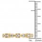 Genuine 10K Yellow Gold 0.10 Ct Brillant Round Cut Diamond Wedding Band