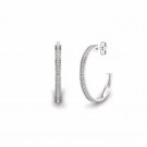 S925 Sterling Silver 0.25Ct Round Cut Diamond Row Half Hoop Earrings S925 Sterling Silver 0.25Ct Round Cut Diamond Row Half Hoop Earrings