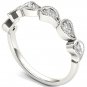 Genuine 10K White Gold 0.08 Ct Brillant Round Cut Diamond Wedding Band