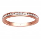 Solid 14k Rose Gold 0.20 Ct Natural Round Cut Diamond Wedding Band Ring HI I2 Solid 14k Rose Gold 0.20 Ct Natural Round Cut Diamond Wedding Band Ring HI I2