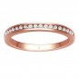 Solid 14k Rose Gold 0.20 Ct Natural Round Cut Diamond Wedding Band Ring HI I2