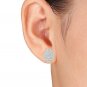 Solid 10k Yellow Gold 0.20 Ct Round Cut Diamond Stud Push Back Earrings HI I2