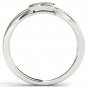 Solid 10k White Gold 0.1 Ct Round Cut Diamond Heart Fashion Engagement Ring