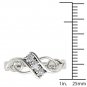 Solid 10k White Gold 0.09 Ct Diamond Fashion Engagement Weddimg Ring HI I2