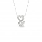10k White Gold 0.15ct TDW Diamond Heart Infinity Necklace (I-J, I2)