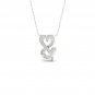 10k White Gold 0.15ct TDW Diamond Heart Infinity Necklace (I-J, I2)
