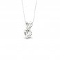 10k White Gold 0.15ct TDW Diamond Heart Infinity Necklace (I-J, I2)
