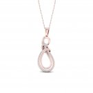 10k Rose Gold 0.16ct TDW Diamond Infinity Necklace (I-J, I2)