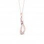 10k Rose Gold 0.16ct TDW Diamond Infinity Necklace (I-J, I2)