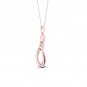 10k Rose Gold 0.16ct TDW Diamond Infinity Necklace (I-J, I2)