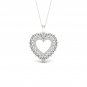 10k White Gold 0.25ct TDW Diamond Heart Filigree Necklace (I-J, I2)