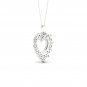 10k White Gold 0.25ct TDW Diamond Heart Filigree Necklace (I-J, I2)