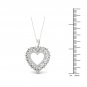 10k White Gold 0.25ct TDW Diamond Heart Filigree Necklace (I-J, I2)
