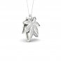 S925 Sterling Silver 0.33ct TDW Diamond Maple Leaf Necklace (I-J, I2)