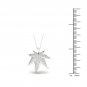 S925 Sterling Silver 0.33ct TDW Diamond Maple Leaf Necklace (I-J, I2)