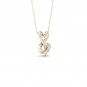 10k Yellow Gold 0.15ct TDW Diamond Heart Infinity Necklace (I-J, I2)