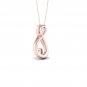 10k Rose Gold 0.15ct TDW Diamond Infinity & Heart Necklace (I-J, I2)